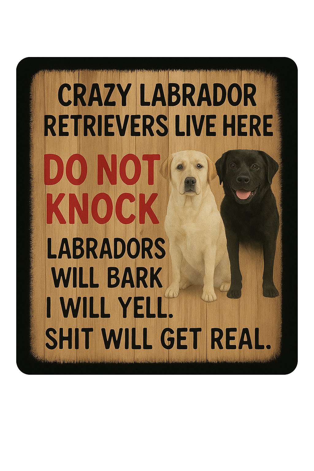 " Crazy (breed of dog) lives here…- 10"x14" Metal Sign (Any Dog Breed) Dr Freeze Foods and Snacks