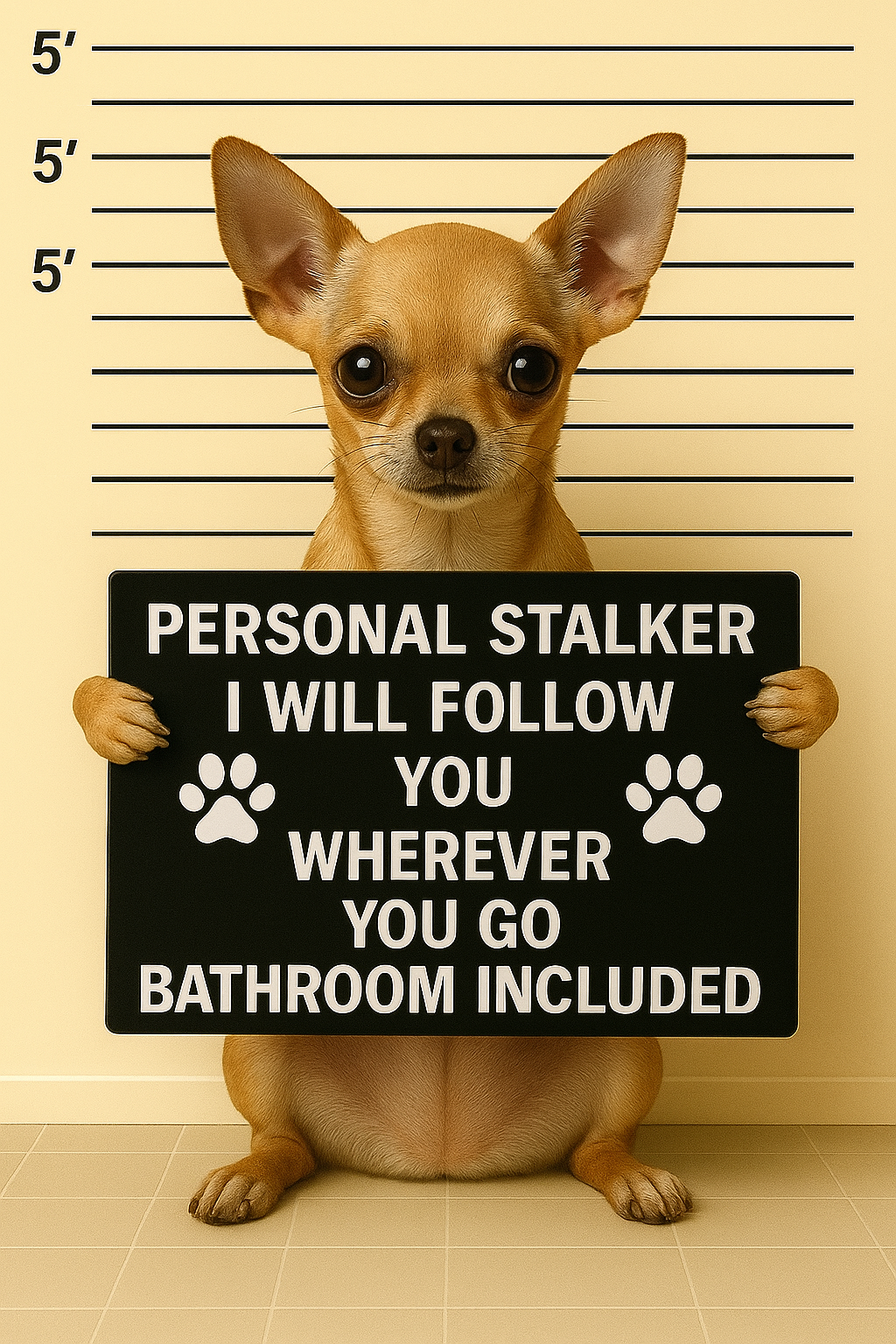 " Personal Stalker" - 10"x14" Metal Sign (Any Dog Breed) Dr Freeze Foods and Snacks