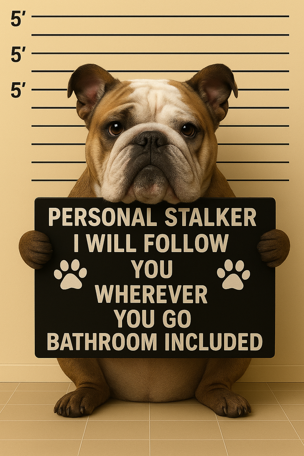 " Personal Stalker" - 10"x14" Metal Sign (Any Dog Breed) Dr Freeze Foods and Snacks