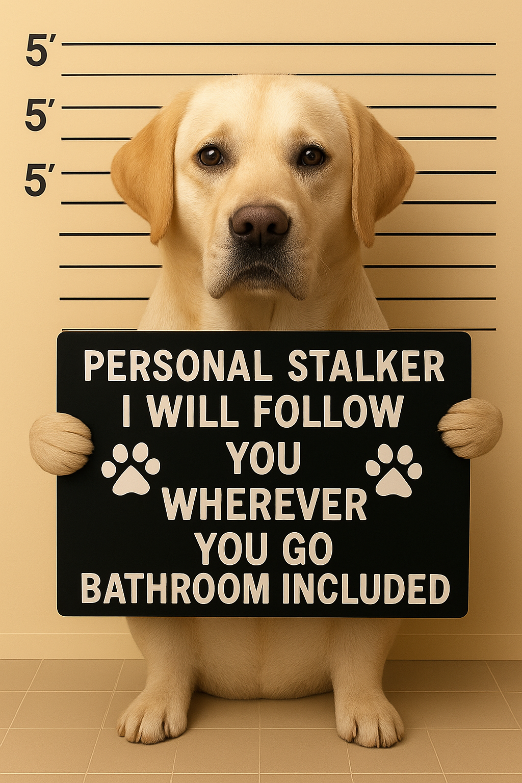 " Personal Stalker" - 10"x14" Metal Sign (Any Dog Breed) Dr Freeze Foods and Snacks