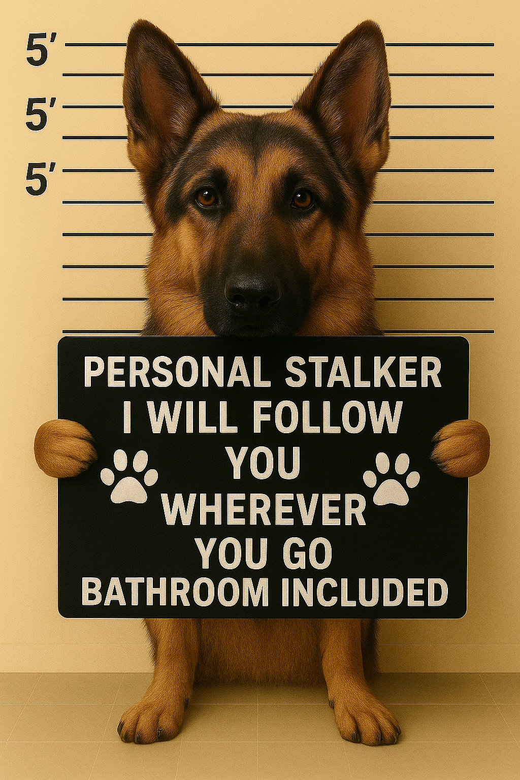 " Personal Stalker" - 10"x14" Metal Sign (Any Dog Breed) Dr Freeze Foods and Snacks