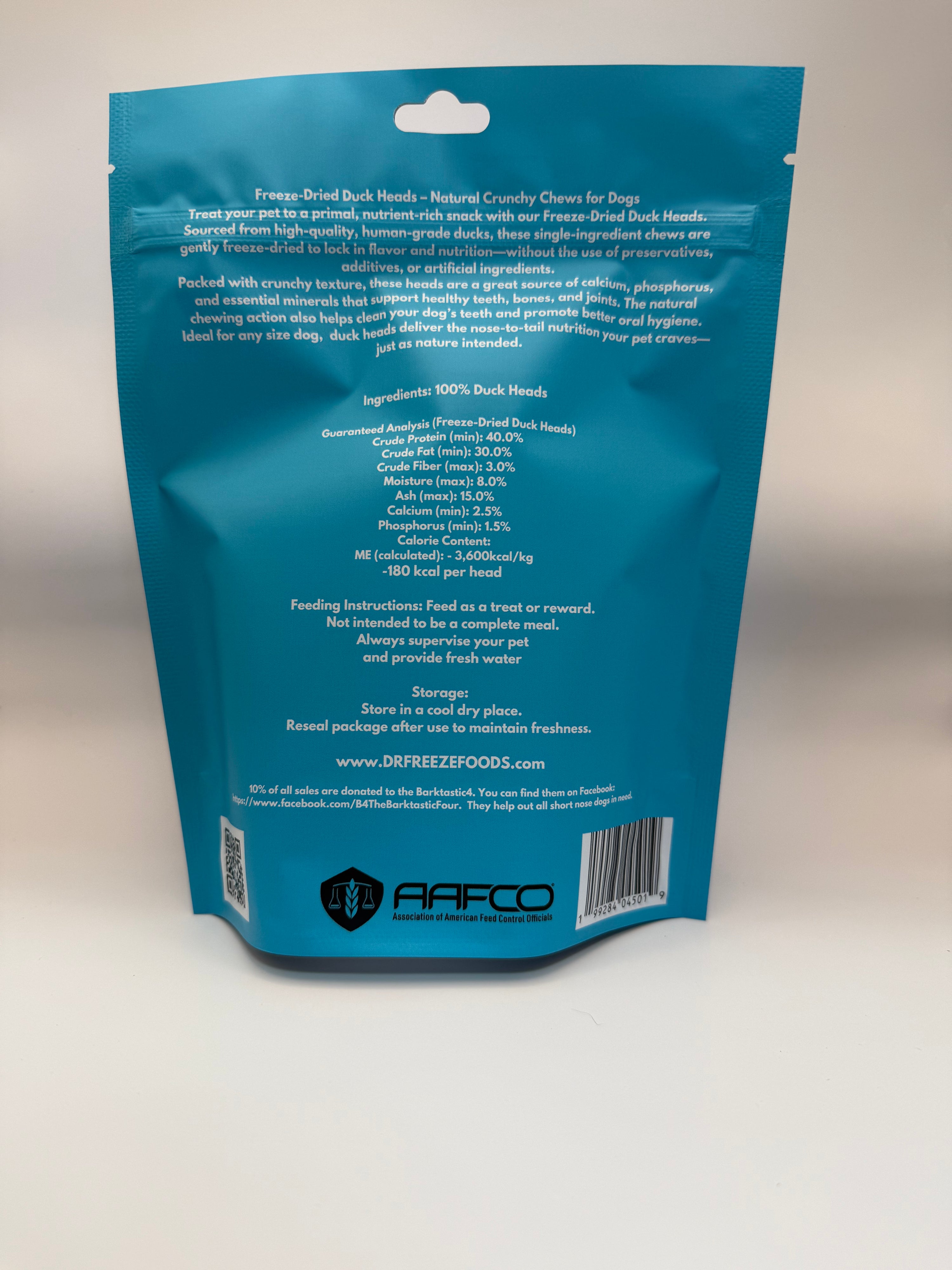 Freeze Dried Duck Heads - 3 Count Pack Dr Freeze Foods and Snacks
