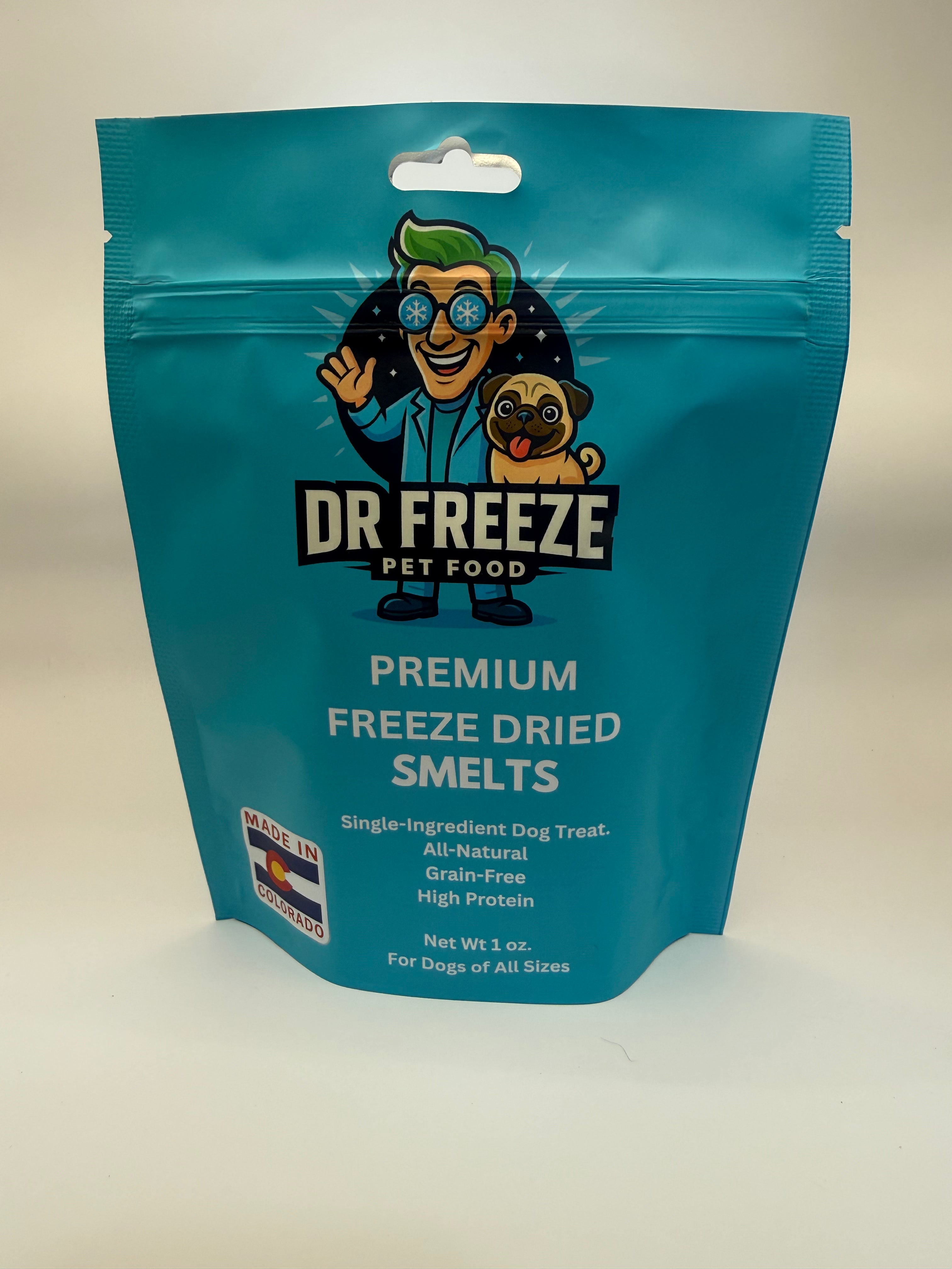 Freeze Dried Smelts 1oz bag Dr Freeze Foods and Snacks