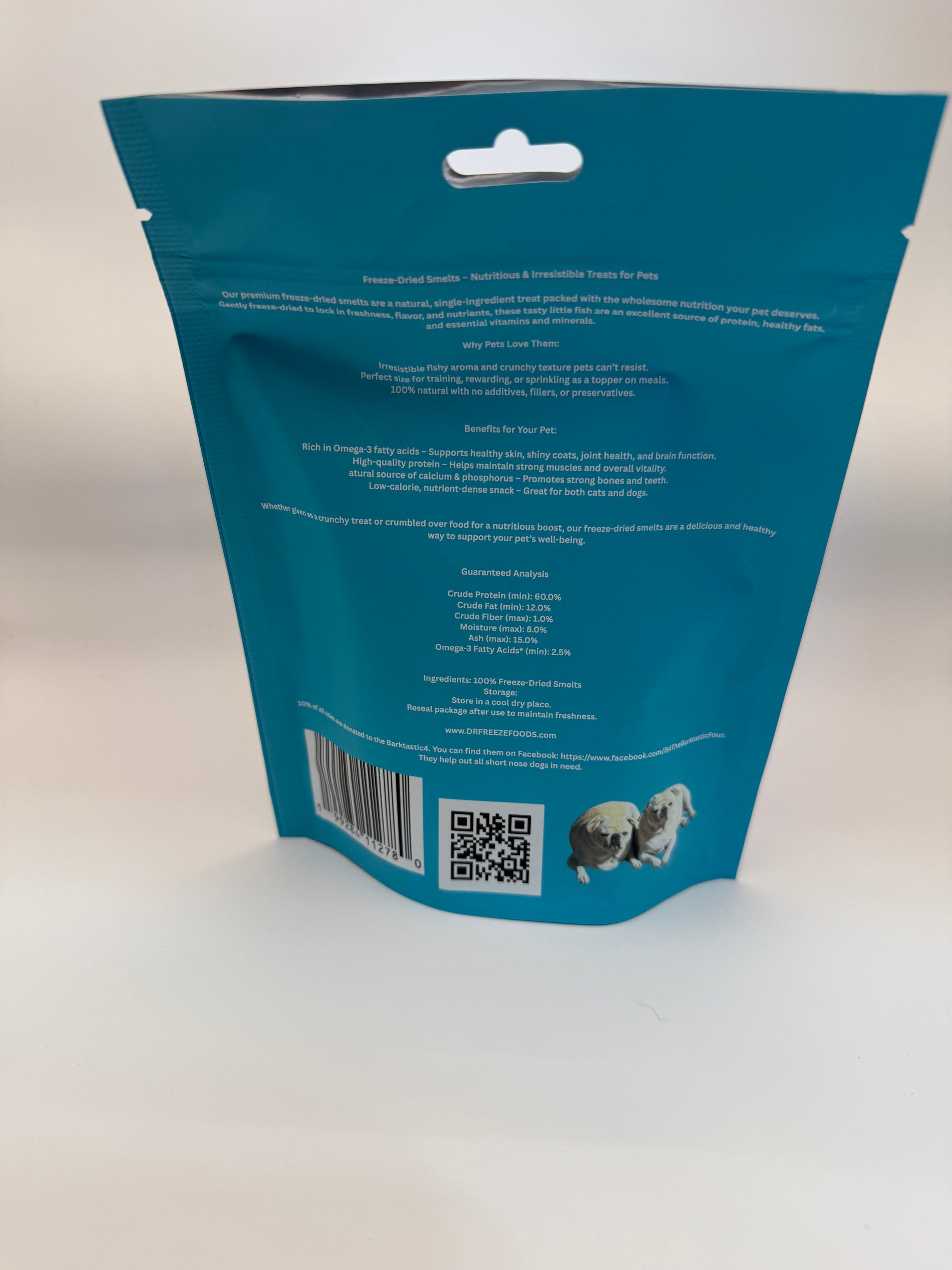 Freeze Dried Smelts 1oz bag Dr Freeze Foods and Snacks