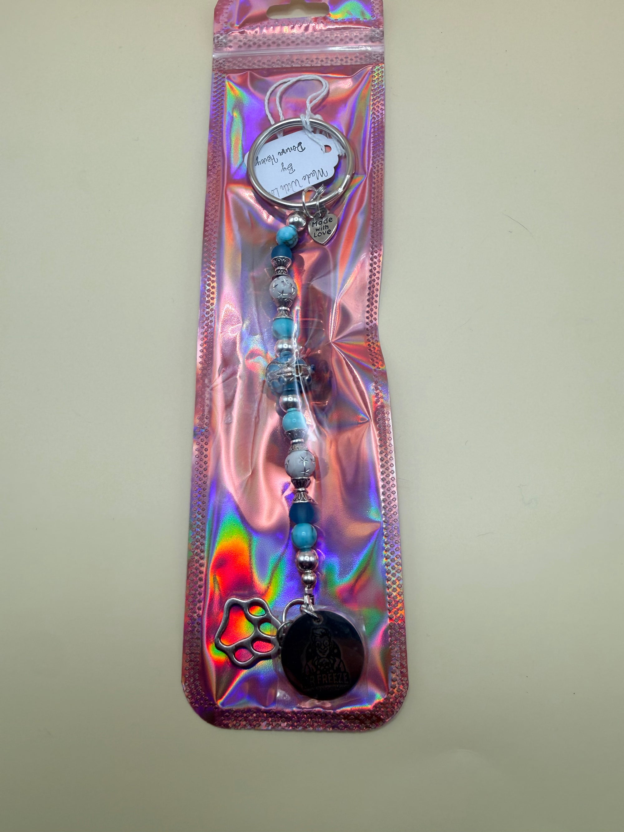 DR Freeze Logo Charm Key Chain Dr Freeze Foods and Snacks