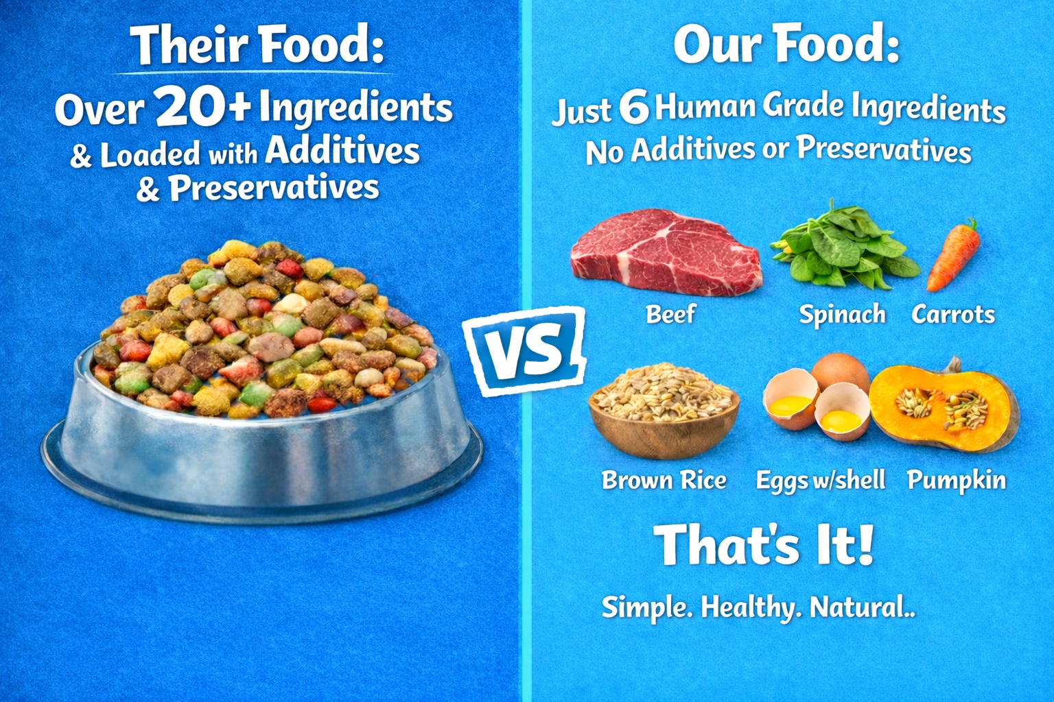 Freeze Dried Dog Food - Homestyle Beef and Rice  w/ pumpkin, carrots, and spinach. Two sizes to choose from Dr Freeze Foods and Snacks