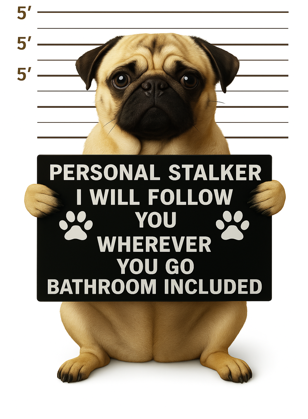 " Personal Stalker" - 10"x14" Metal Sign (Any Dog Breed) Dr Freeze Foods and Snacks